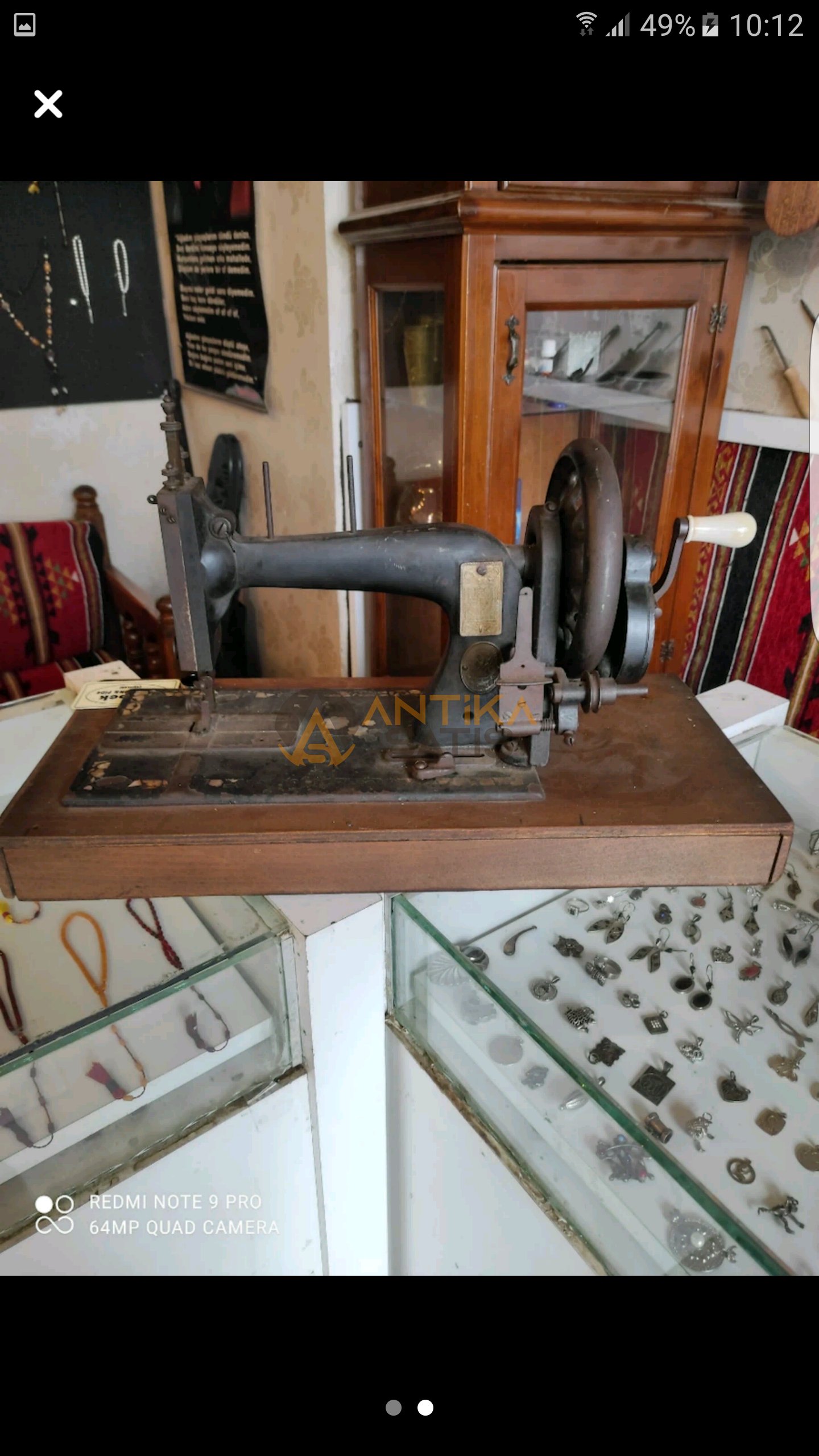 Antika dikiş makinası