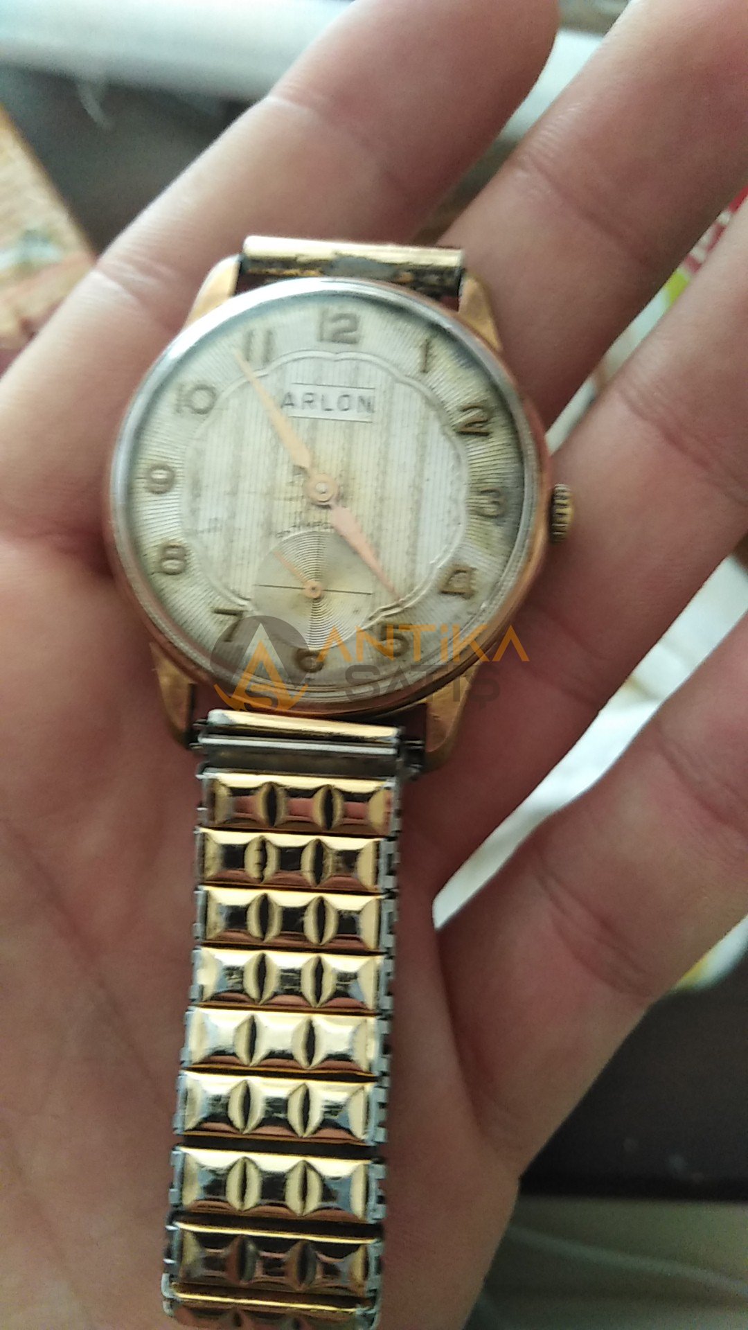 Arlon marka kurmalı antika kol saati