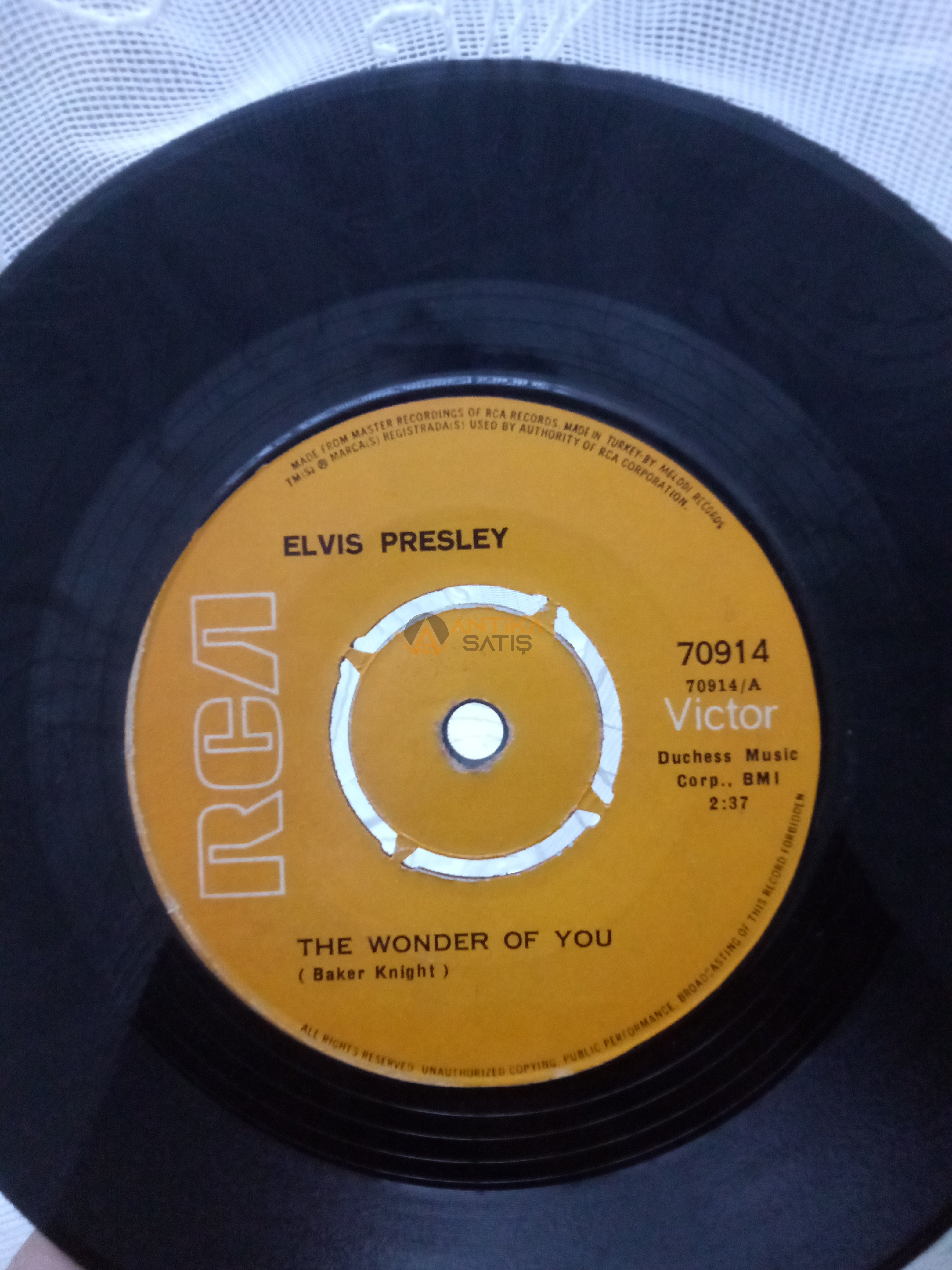 Elvis Presley 45'lik Plak