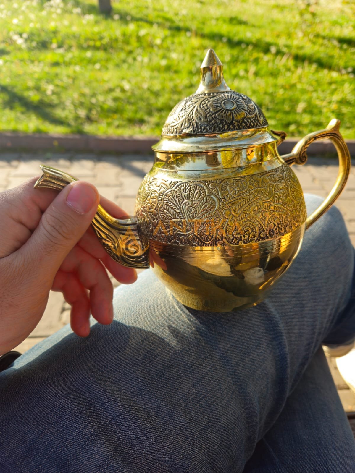 İran Pirinci Çaydanlık (İşlemeli)