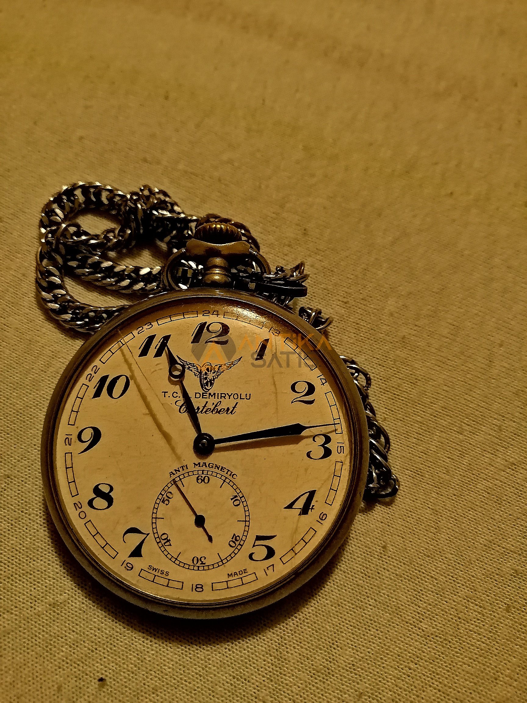 isviçre yapımı Cortebert marka 100 yıllık cep saati